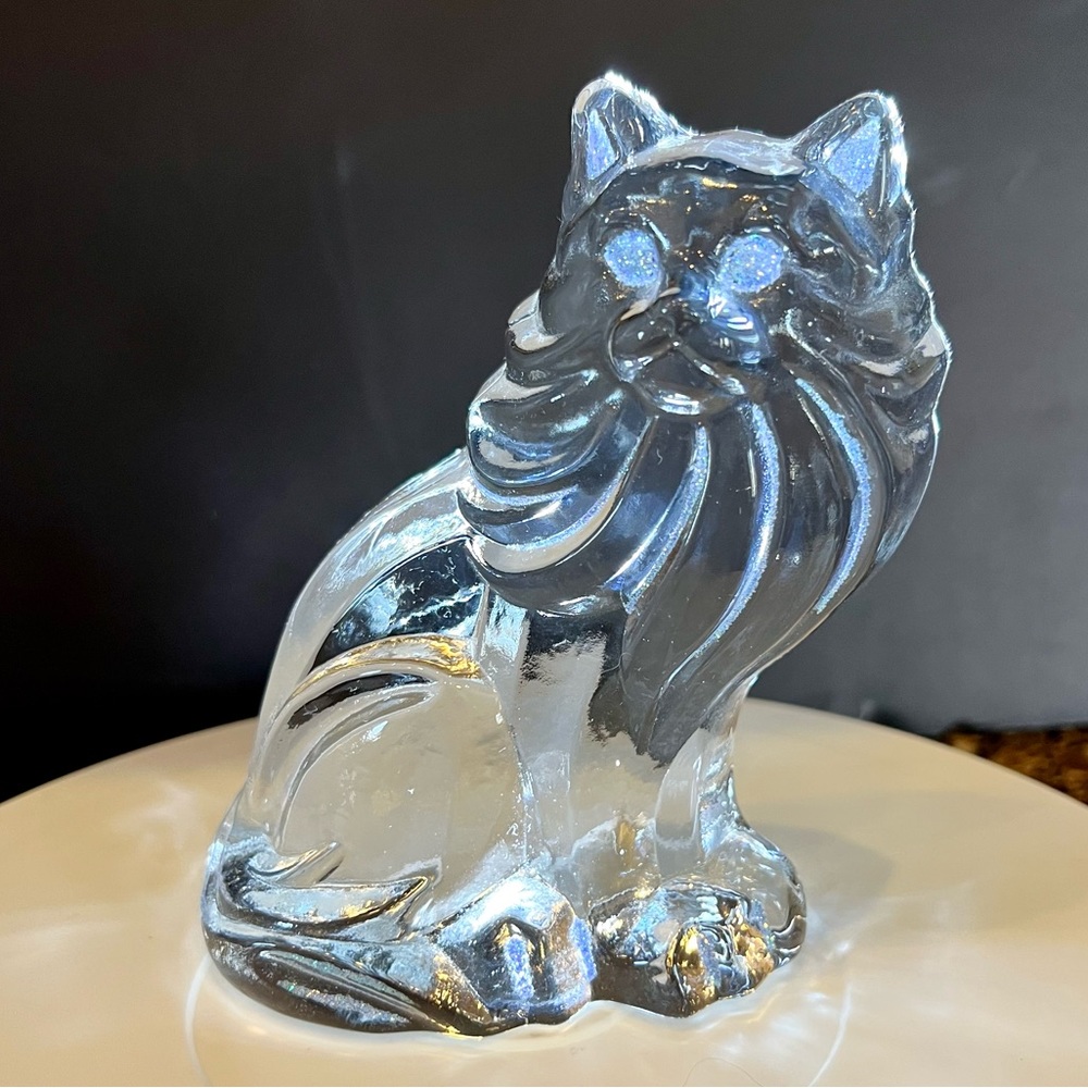 Glass Kitten Figurine